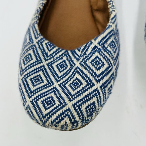 Lucky Brand Erin Women's Size 7.5B Flats Shoes Slip On Ballet Blue Aztec Print - Picture 2 of 8
